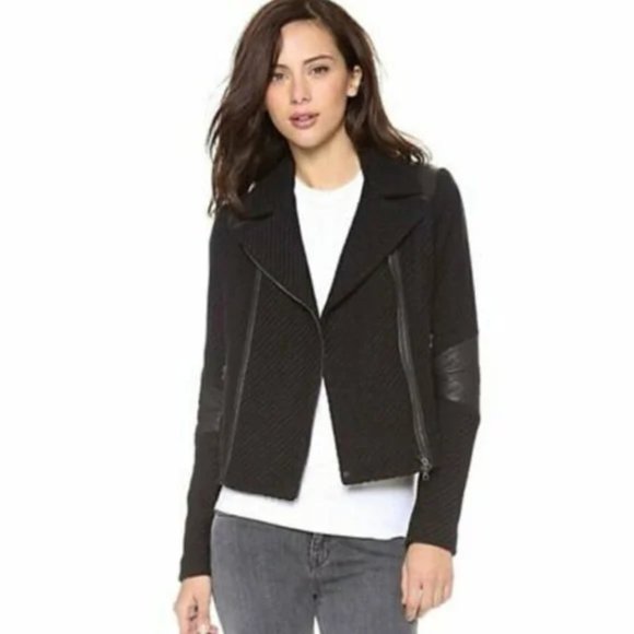 Vince Wool & Leather Moto Jacket - Picture 1 of 4